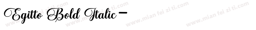 Egitto Bold Italic字体转换
